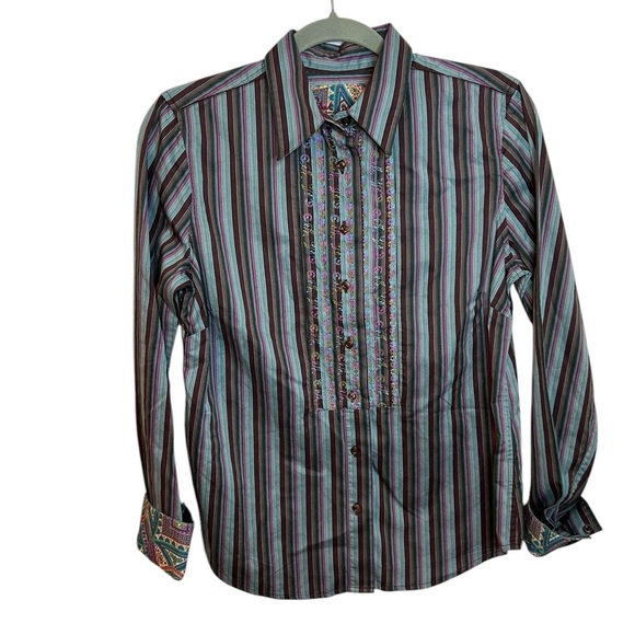 Robert Graham Vintage Embroidered Cynthia Button Down Shirt - Picture 1 of 7